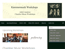 Tablet Screenshot of kammermusikworkshops.org